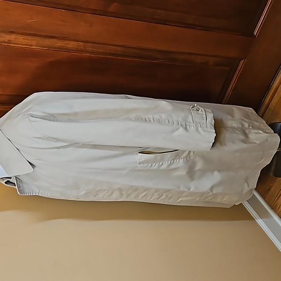 Vintage London Fog Trench Coat 42 short men's tan beige jacket - Picture 7 of 12